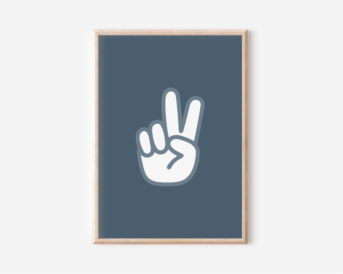 Peace Sign Print, Boy Nursery Decor Wall Art - Image 4