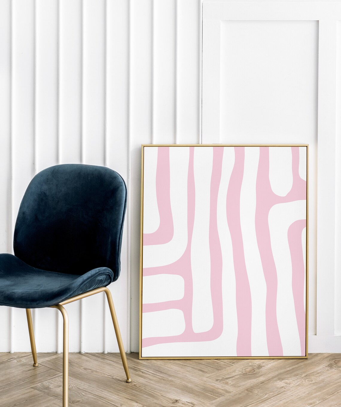 Pink Modern Abstract Print, Minimalist Wall Art - Image 4