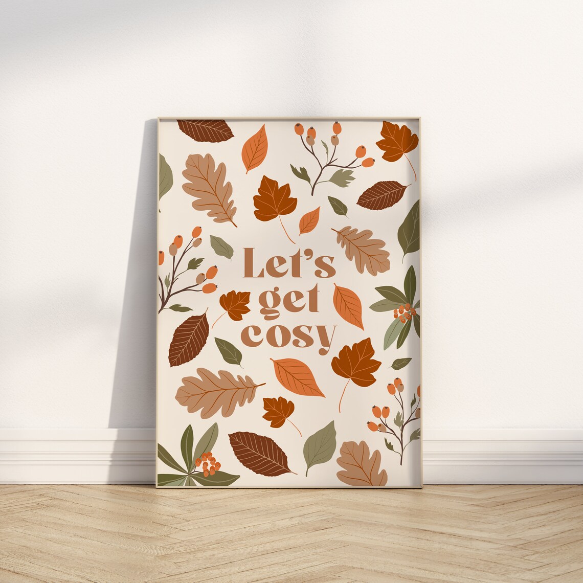 Lets Get Cosy Autumn Poster, Fall Home Decor - Image 4