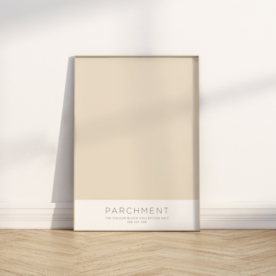 Parchment Colour Block Poster The Colour Block Collection No 7 Design - Image 2