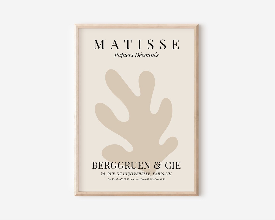 Matisse-Inspired Neutral Botanical Art Print - Image 4