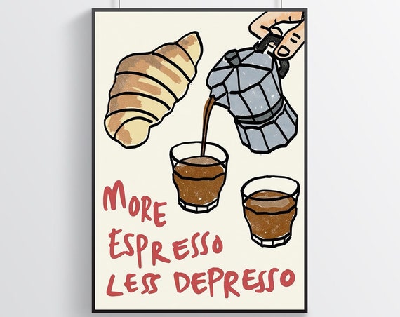 Coffee Vintage Poster Poster Home Decor Wall Decor Famous Wall Art Retro Poster Print Premium Poster