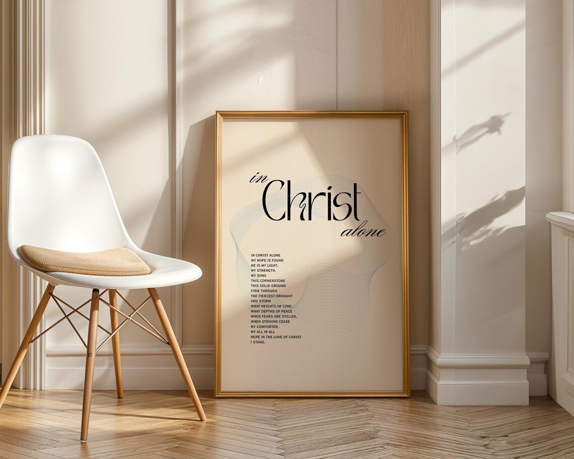 In Christ Alone Bible Verse, Minimal Typography