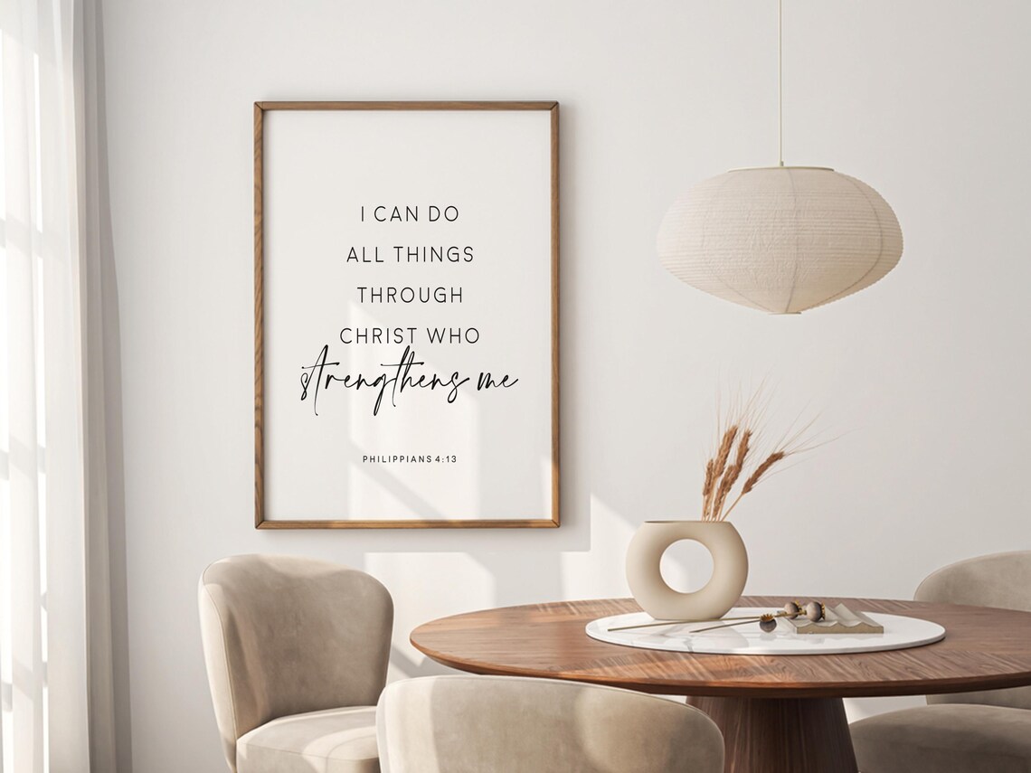 I Can Do All Things Through Christ Verse Art Print