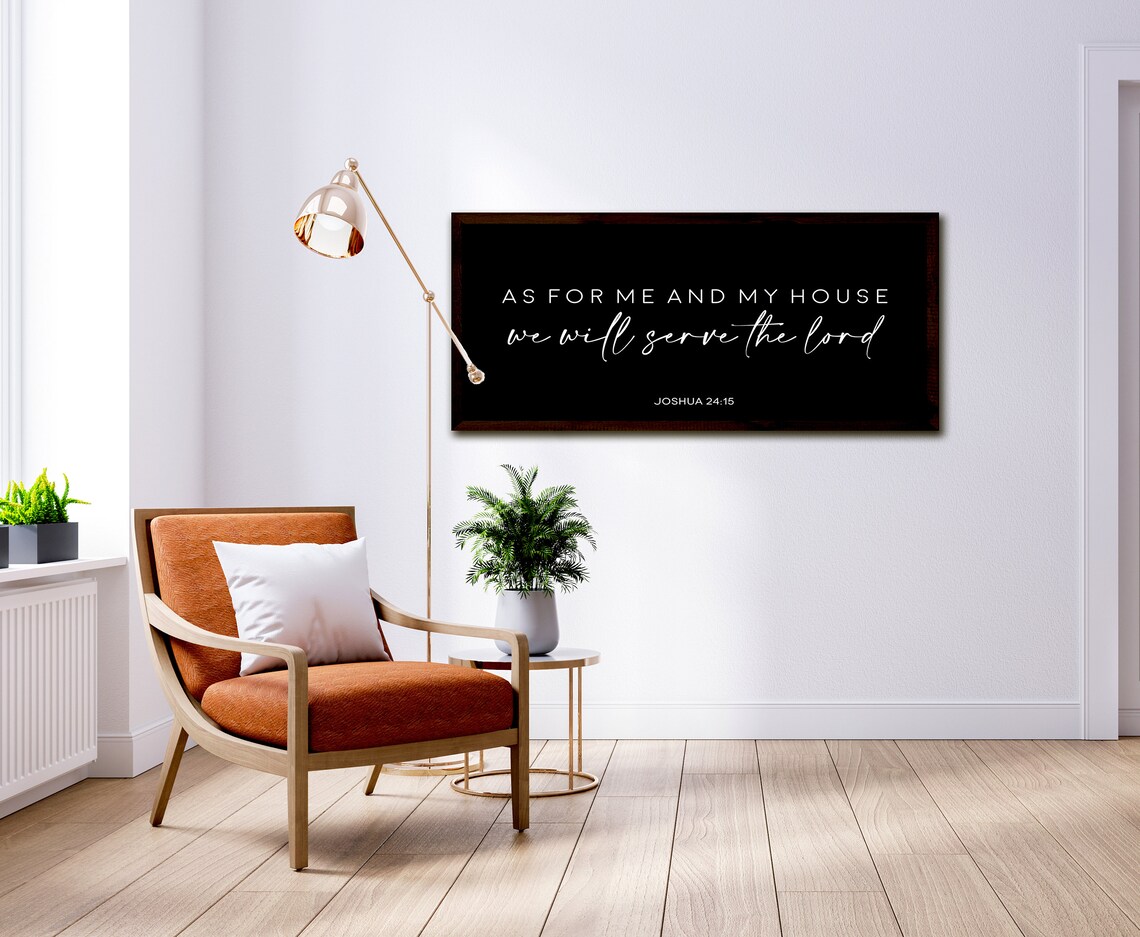 As For Me And My House Scripture Sign, Joshua 24:15 - Image 2