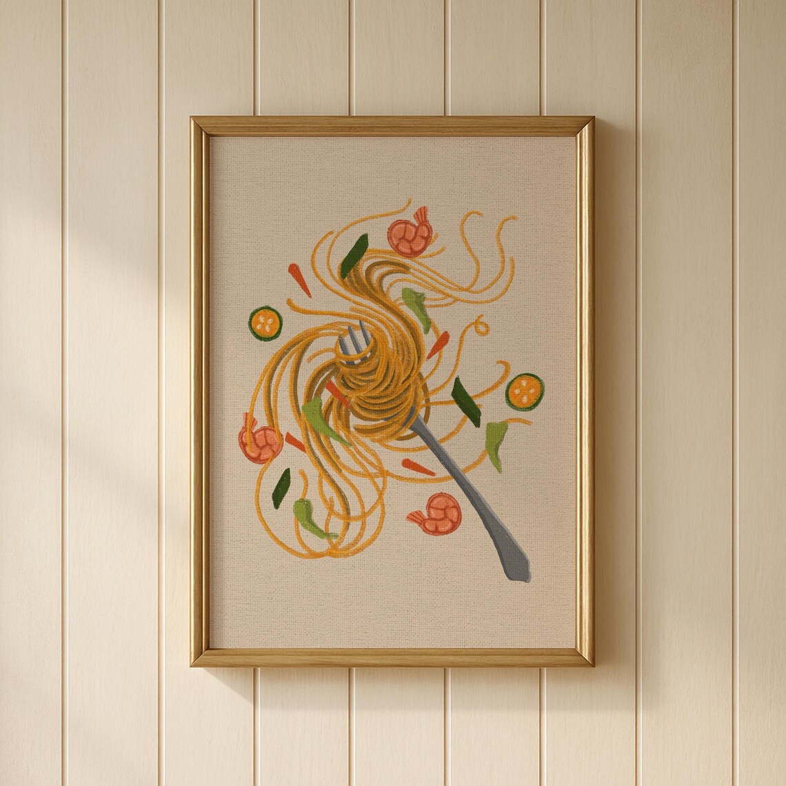 Pancit Canton Filipino Noodle Dish With Shrimp Calamansi Kitchen Wall Art