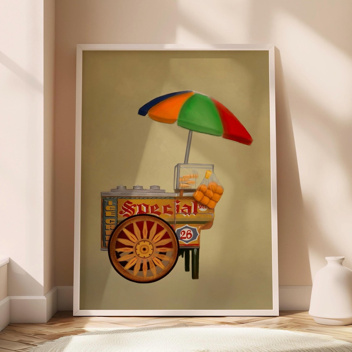 Dirty Ice Cream Sorbetes Cart Poster, Philippines