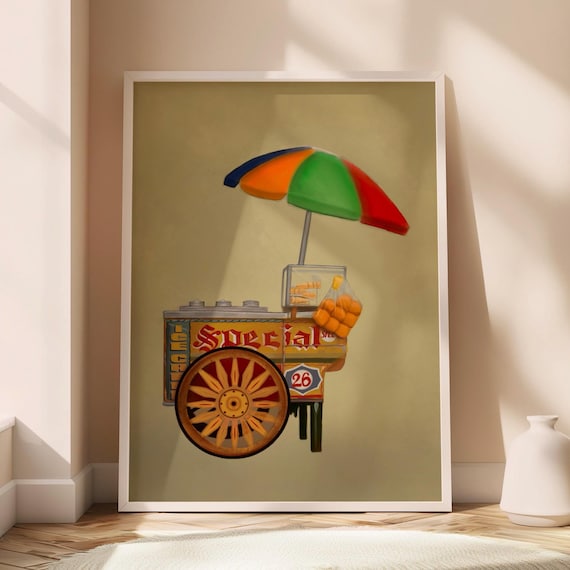 Dirty Ice Cream Sorbetes Cart Poster, Philippines