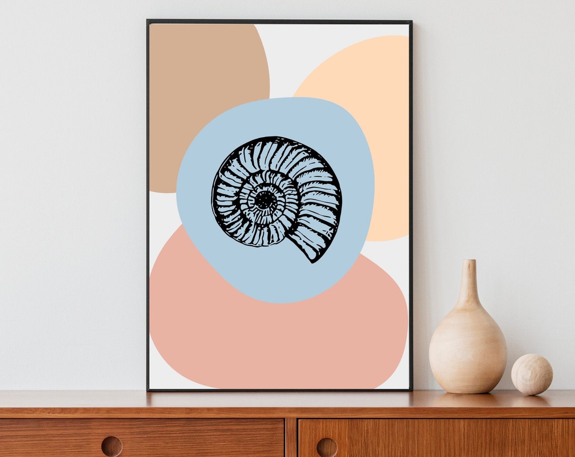 Boho Shell Abstract Bathroom Decor