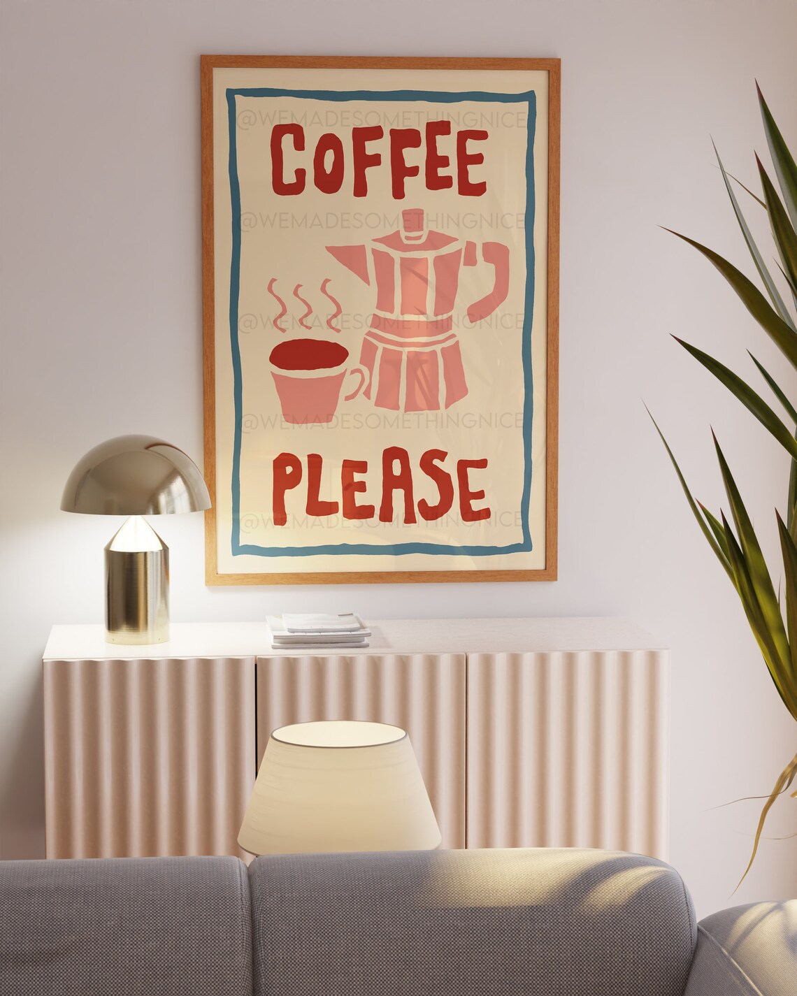 Coffee Kitchen Bar Cart Retro Wall Art Poster - Image 3