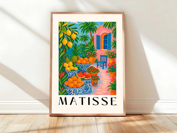 Matisse Spanish Terrace Citrus Fruit Harvest Vibrant Art Poster