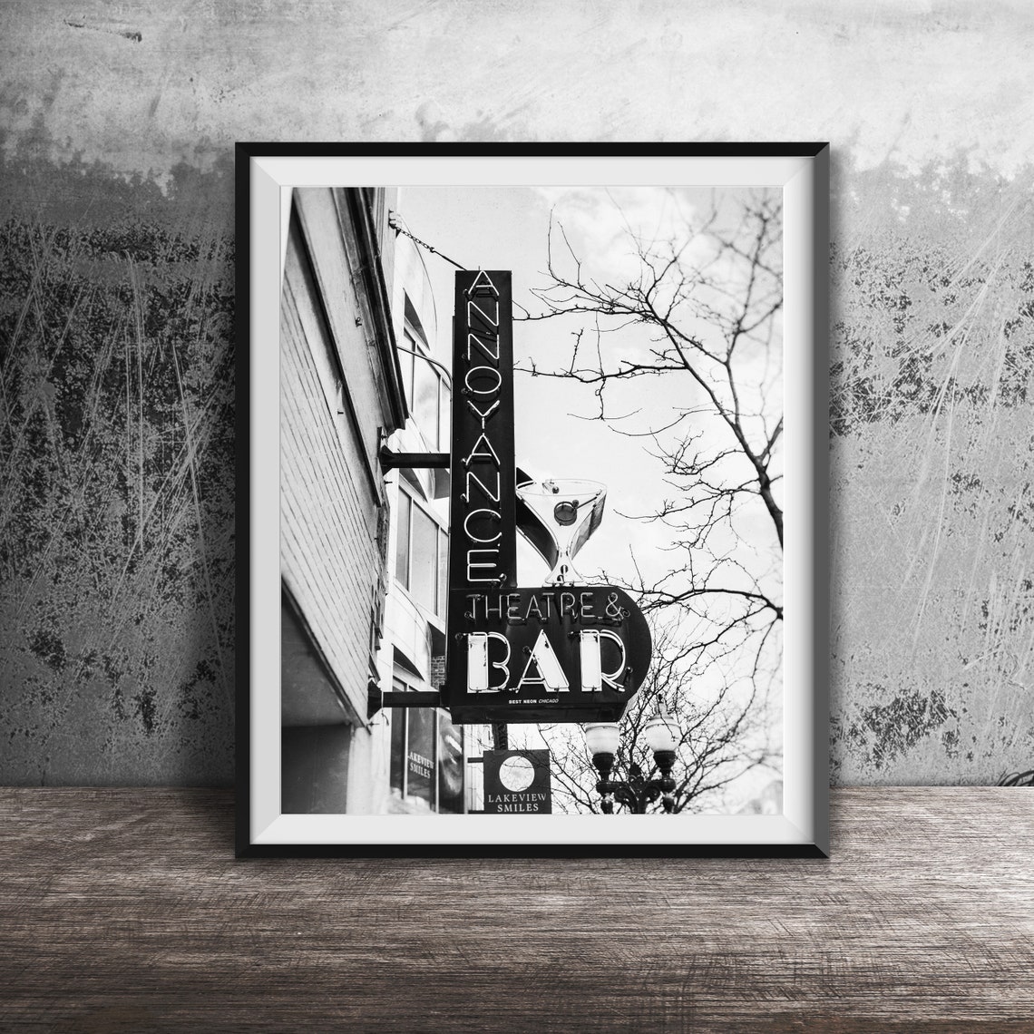 Annoyance Theatre and Bar Martini Neon Sign Chicago Photo Poster - Image 2
