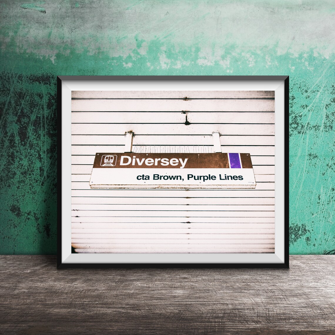 Diversey Brown Line Chicago Lakeview Travel Poster