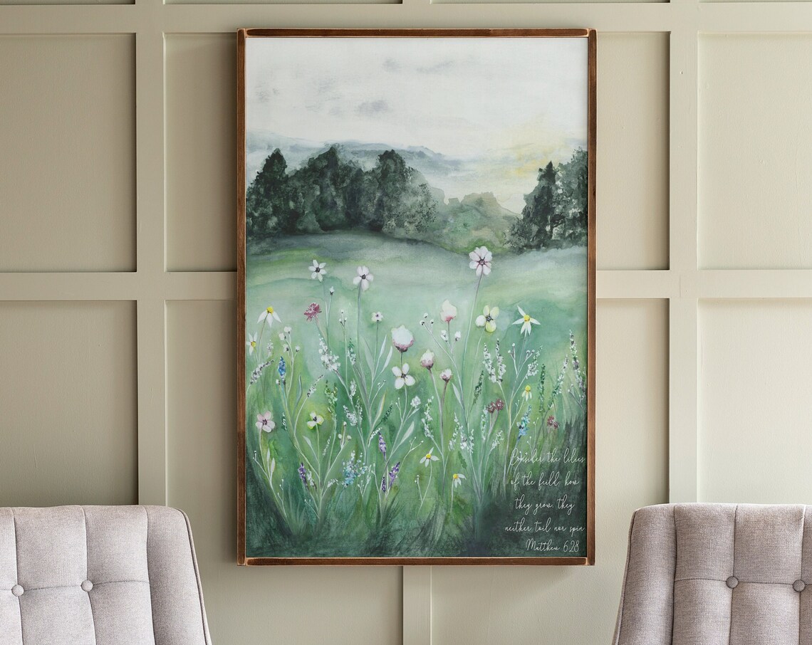 Consider The Lilies Of The Field Watercolor Art Print - Image 2