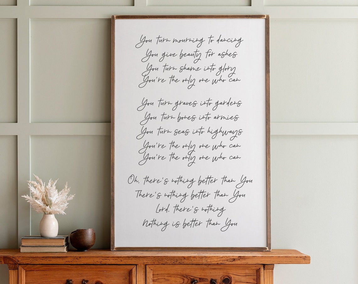 Graves Into Gardens Sign Elevation Worship Song Wall Art Scripture Wall Decor Christian Wall Art Living Room Sign 341