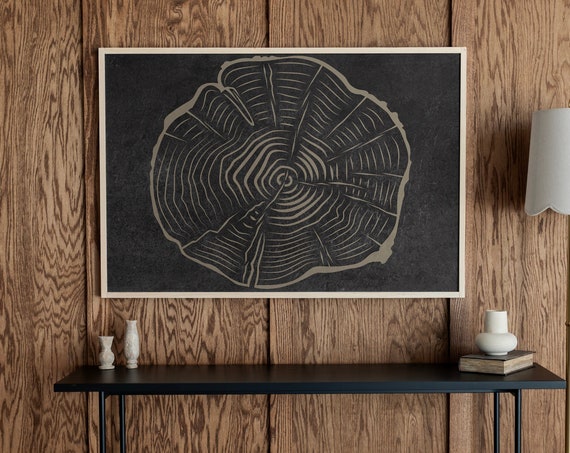 Tree Ring Mid-Century Modern Wall Decor Art Print