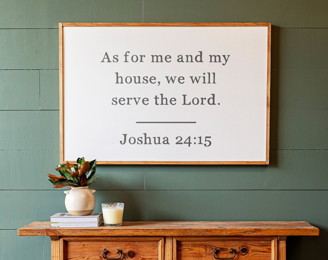 As For Me And My House Christian Scripture Wall Art Print - Image 2