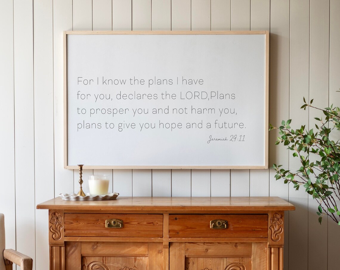 For I Know The Plans Scripture Wall Art Print