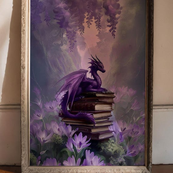 Fantasy Dragon, Bookish Wall Art Poster