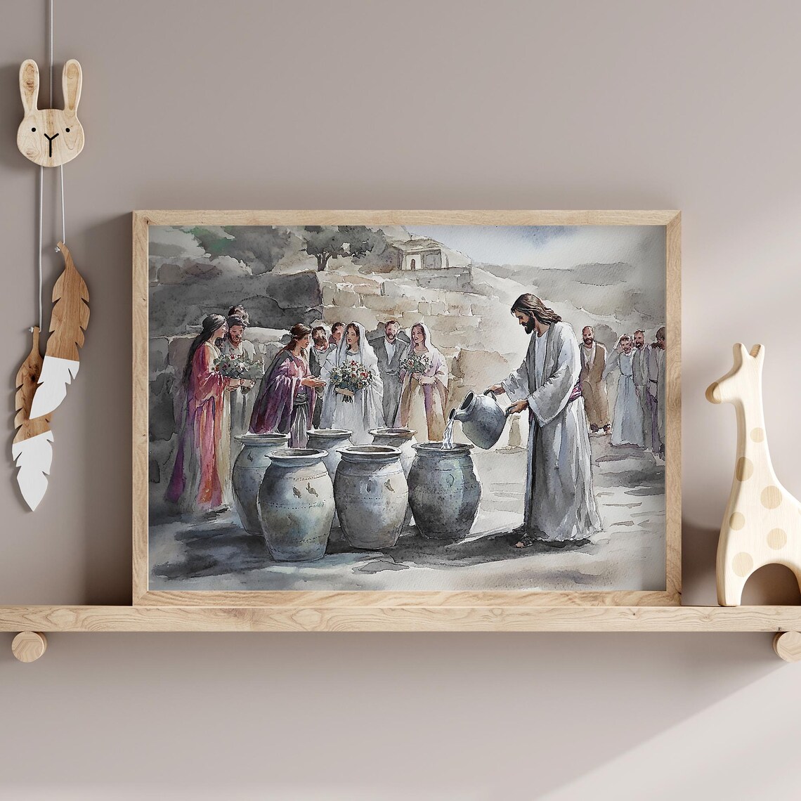 Jesus At The Wedding At Cana Turning Water To Wine Bible Poster - Image 2