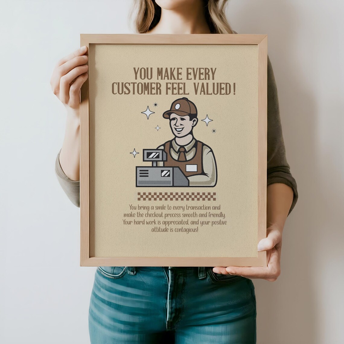 You Make Every Customer Feel Valued Cashier Appreciation Poster - Image 4