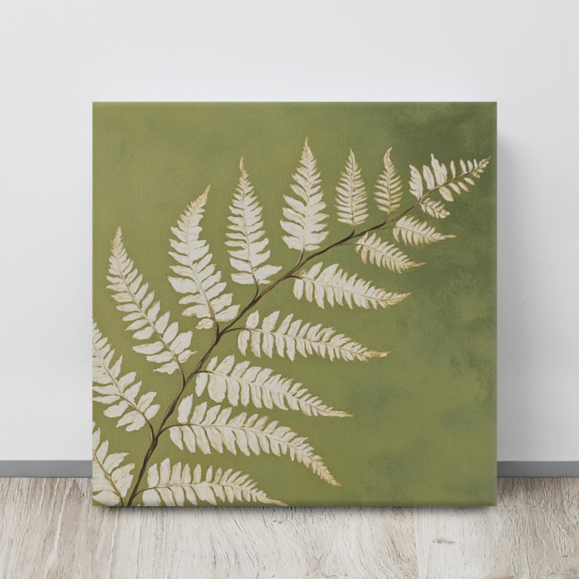 Lace Fern Print Lace Fern Painting Print Plant Wall Art Green Wall Art Microlepia Strigosa Plant Wall Art