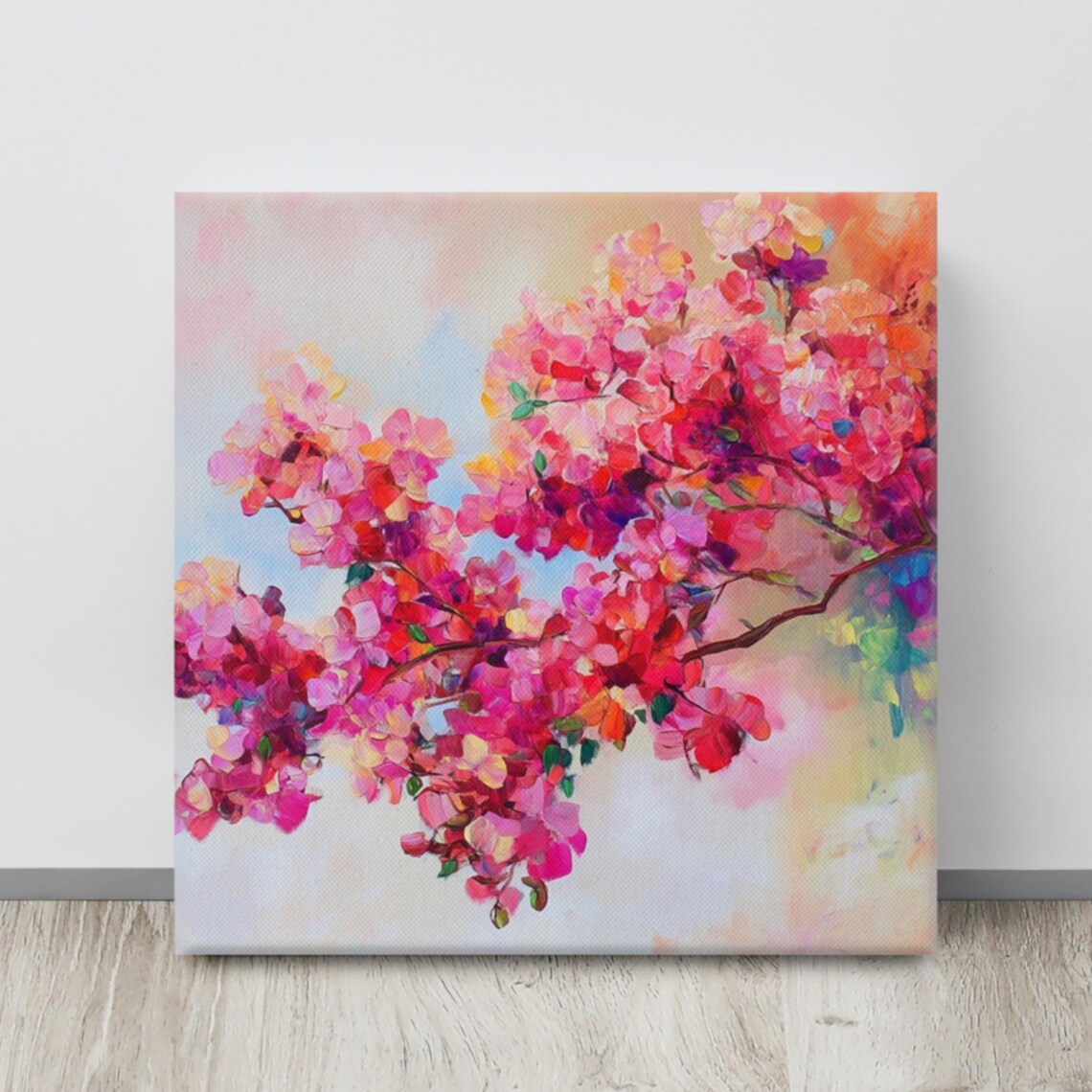 Lagerstroemia Print Flower Painting Print Large Wall Art Crepe Myrtle Plant Art Print Living Room Painting Print