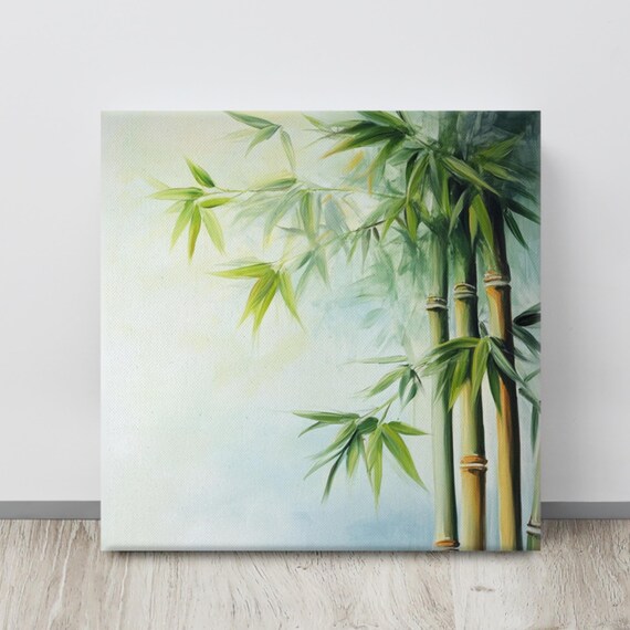 Bamboo Plant Print Bamboo Painting Print Wall Art Bamboo Tree Art Print Large Wall Art