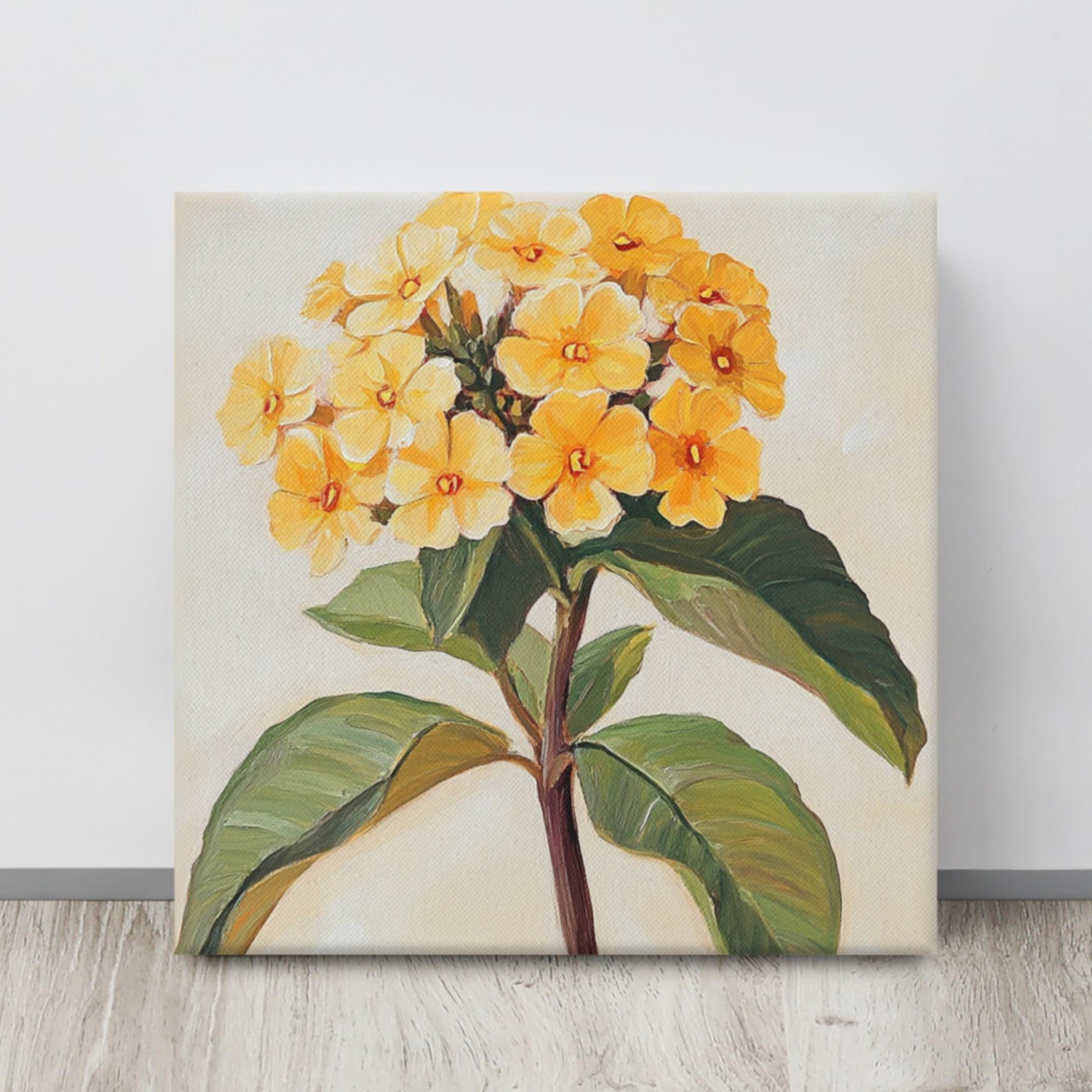 Orange Lantana Flower Print Living Room Wall Art Flower Wall Art Flower Painting Print Lantana Art Print Plant Art Print