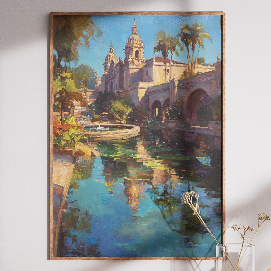 Balboa Park San Diego Spanish Architecture Bell Tower Pool Poster