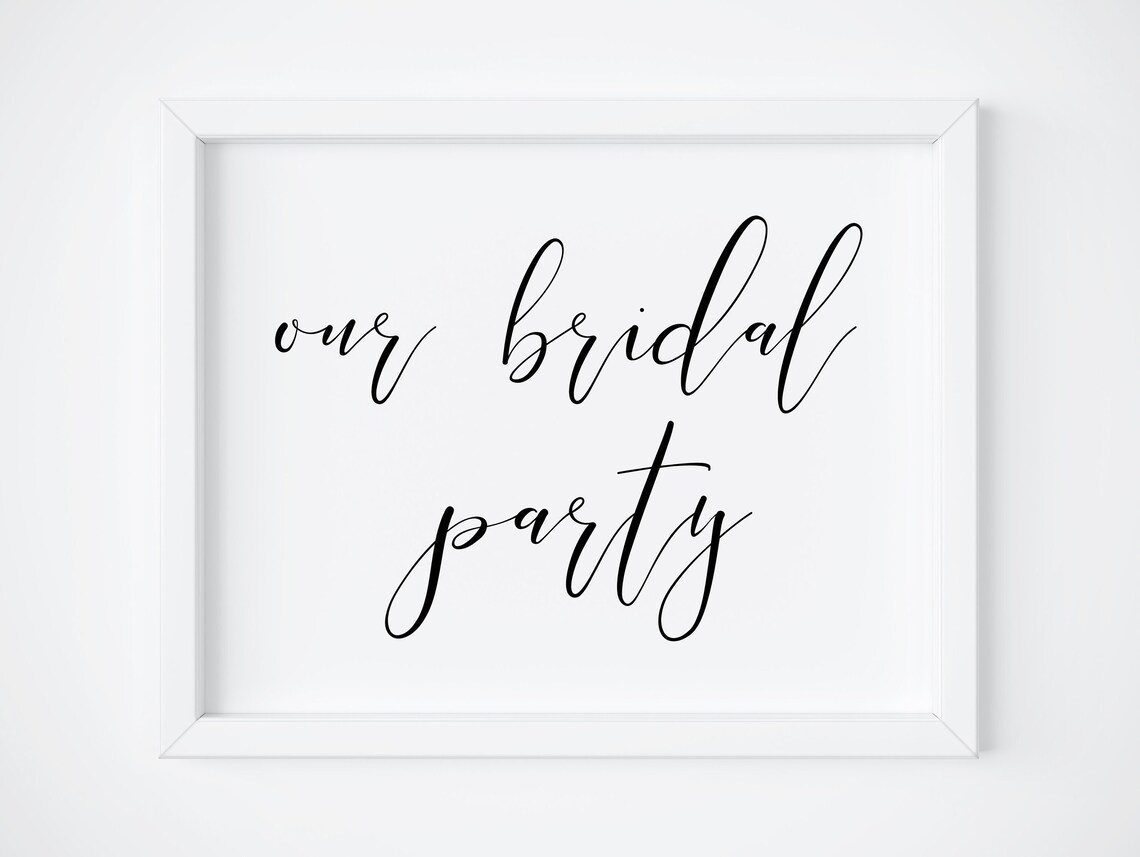 Bridal Party Signbridal Shower Party Signwedding Party Signceremony Signwedding Signsreception Signparty Wedding Signprintable Sign