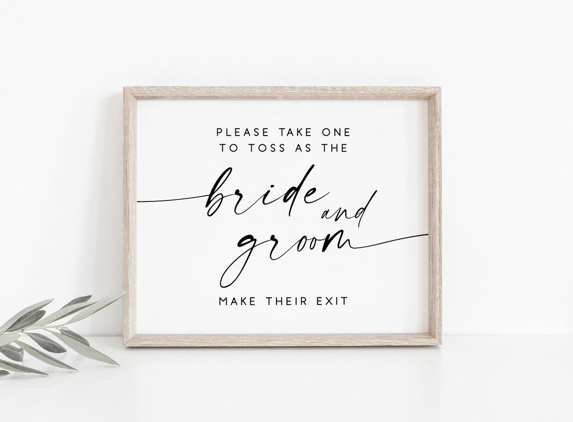 Wedding Toss Sign, Ceremony Exit Decor Art Print