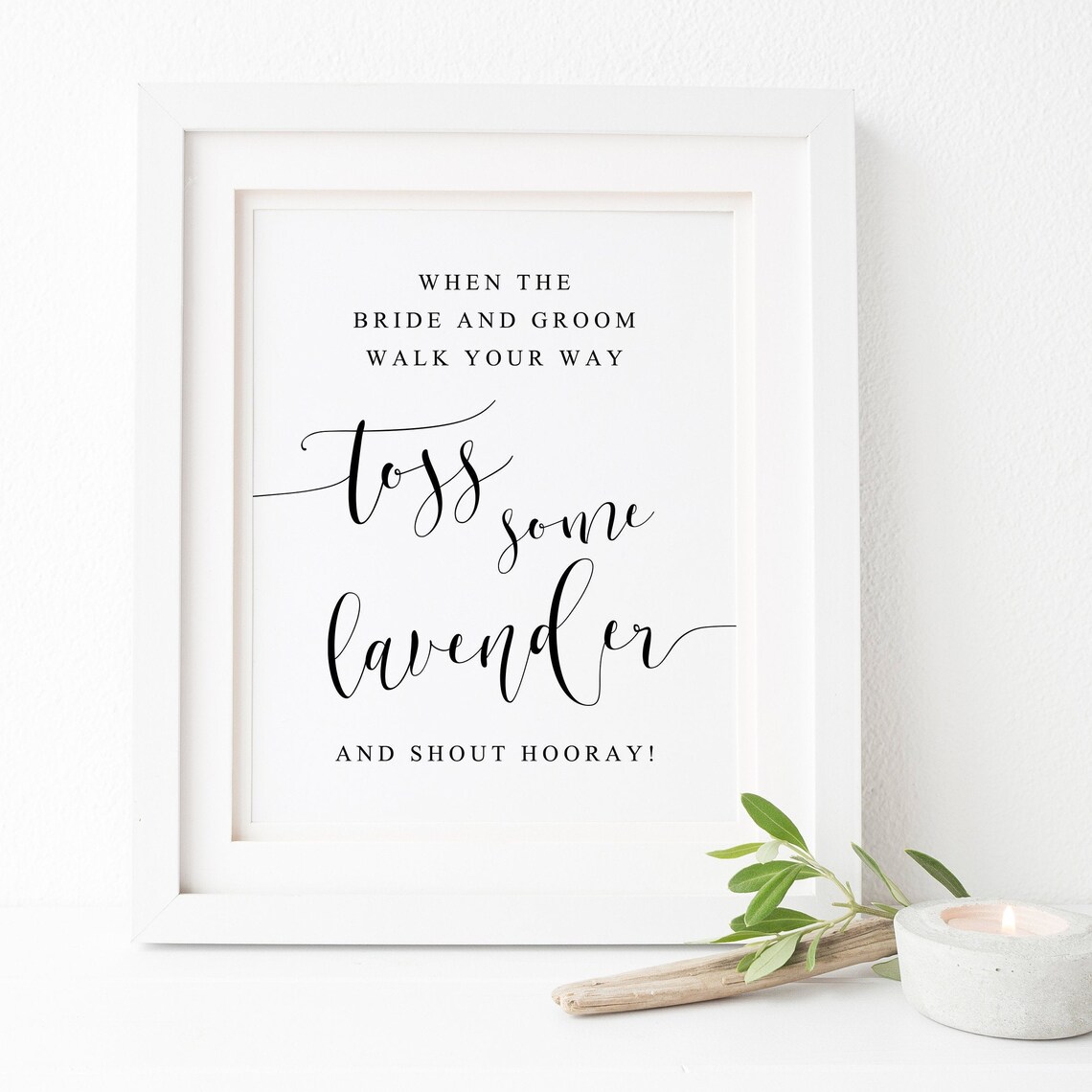 Wedding Lavender Toss Sign, Ceremony Send-Off Art Print