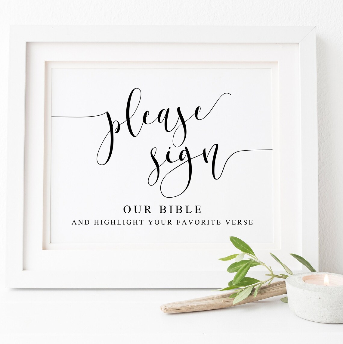 Please Sign Our Bible Verse Guest Book Sign