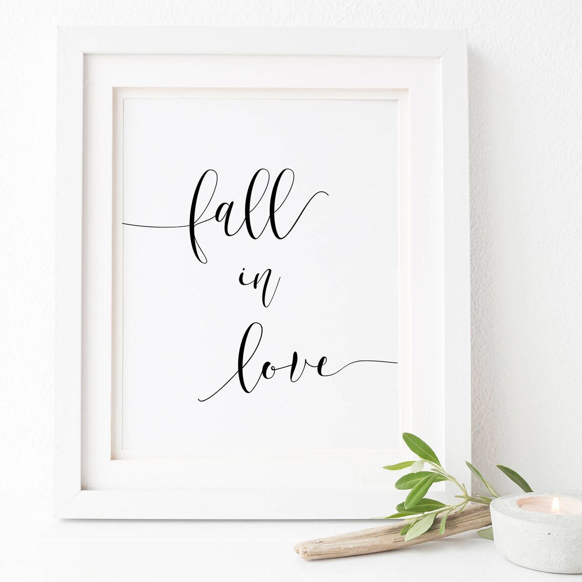 Fall In Love Wedding Sign, Autumn Reception Decor