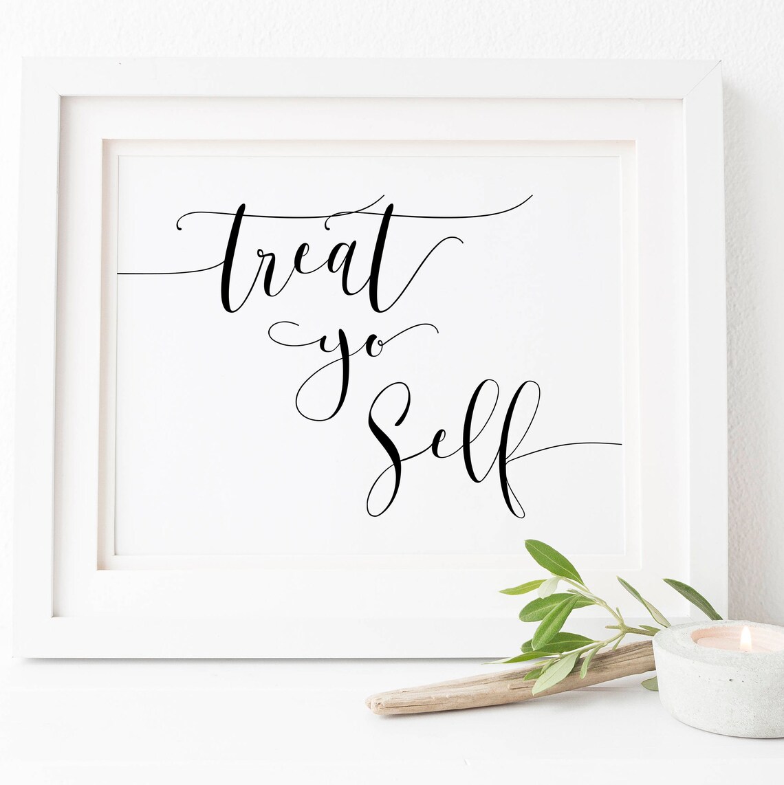 Treat Yo Self Wedding Table Sign Art Print