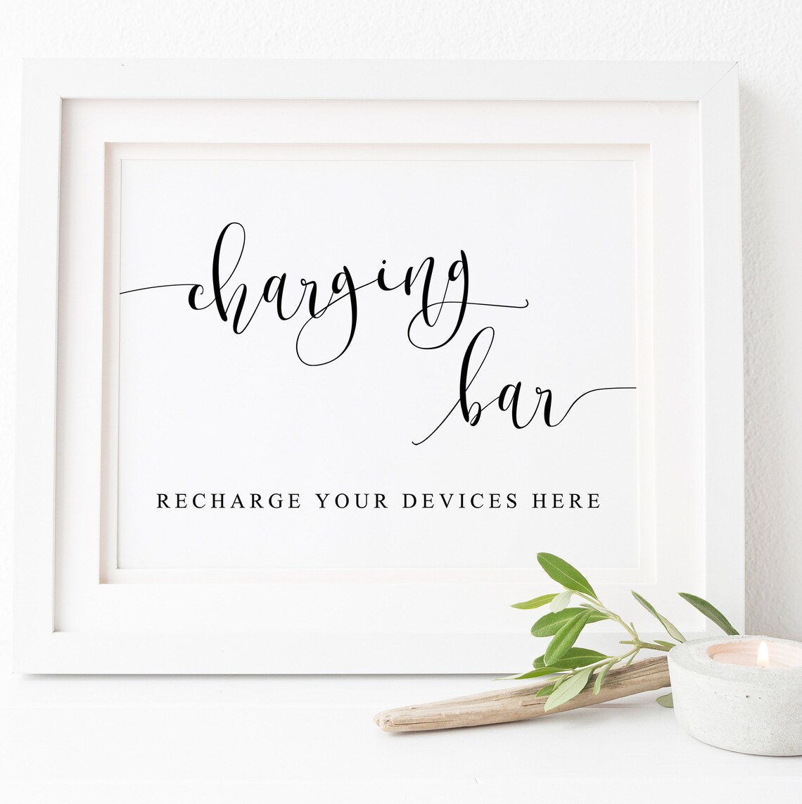 Wedding Charging Station Sign, Reception Wall Art Print