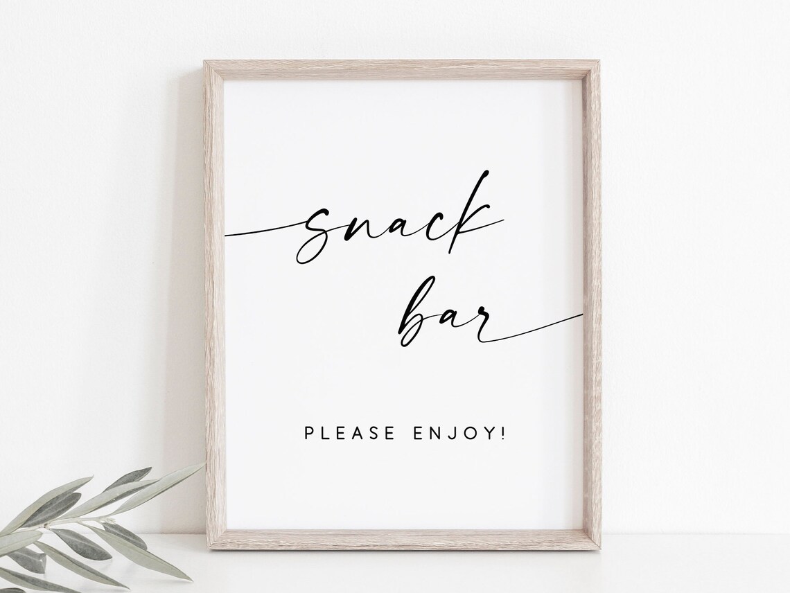 Snack Bar Sign, Late Night Wedding Reception Poster