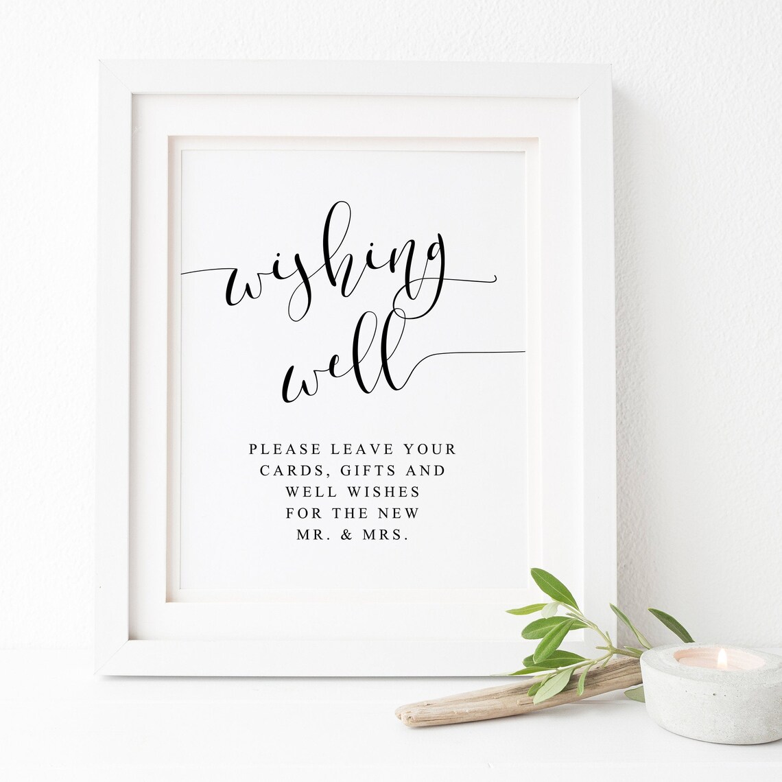 Wishing Well Wedding Sign, Engagement Advice Poster