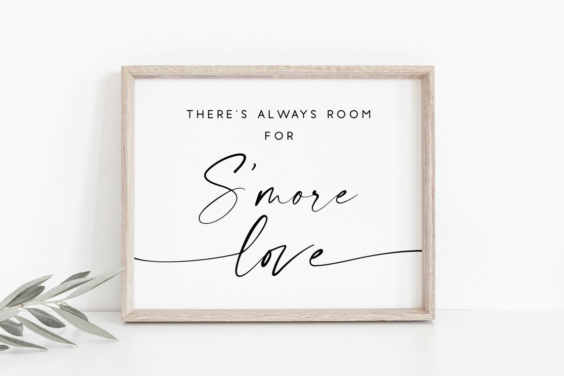 Smores Love Wedding Sign, Wedding Reception Poster