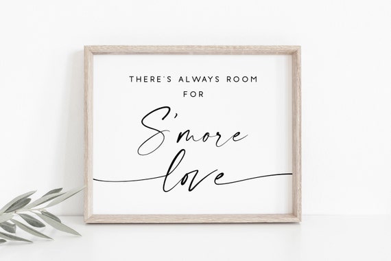 Smores Love Wedding Sign, Wedding Reception Poster