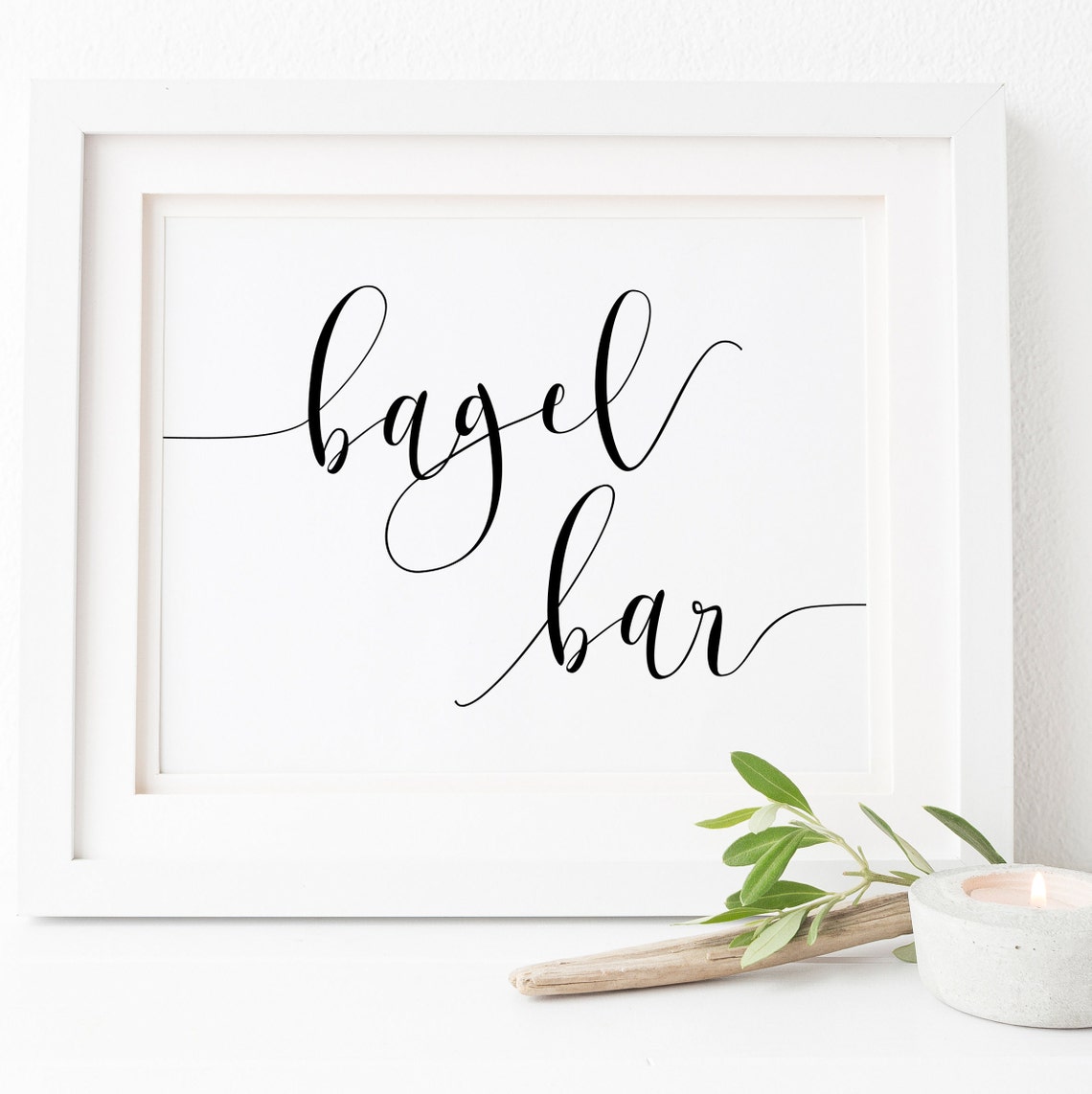 Bagel Bar Sign Breakfast Bar Sign Food Sign Wedding Sings Wedding Food Sign Bridal Shower Party Sign Brunch Sign Signs Baby Shower Sign Sign