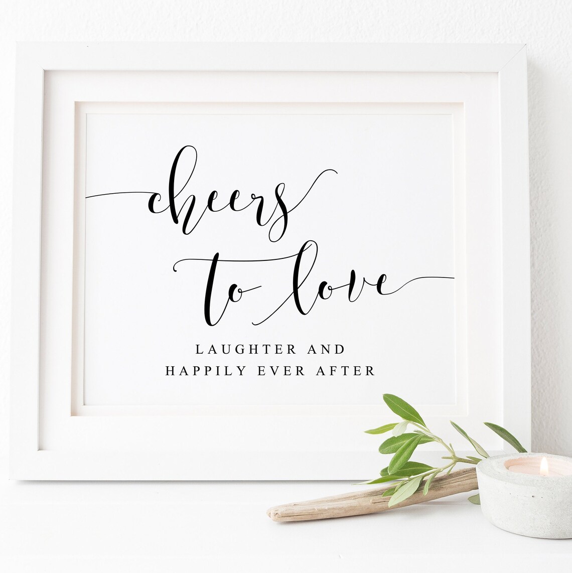 Cheers Sign Wedding Open Bar Bar Sign Art Print