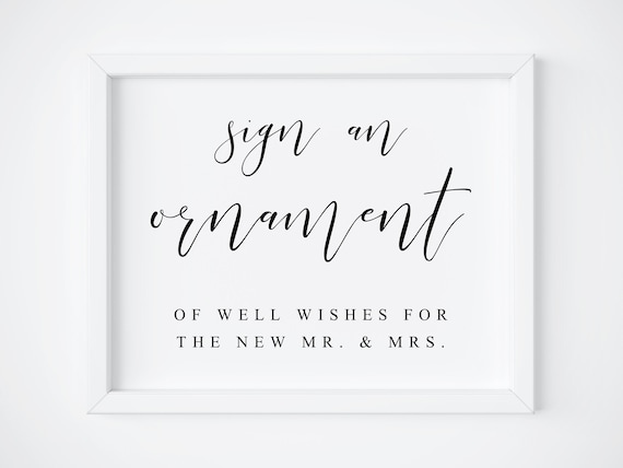 Ornament Guestbook Sign, Wedding Reception Art Print