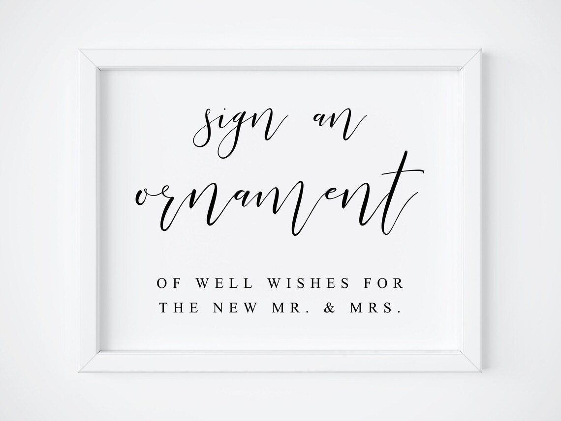 Ornament Guestbook Sign, Wedding Reception Art Print
