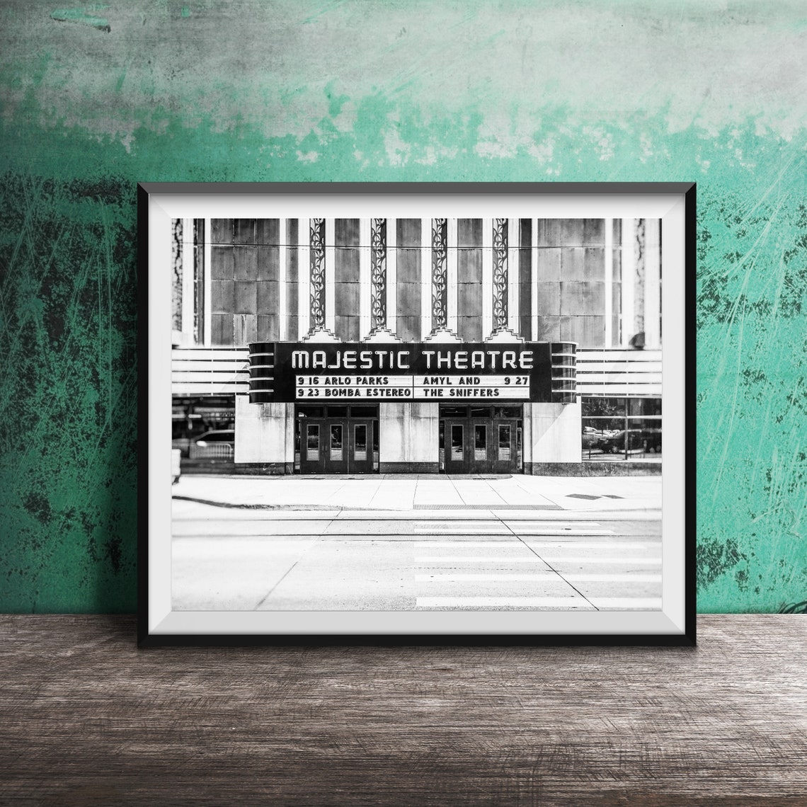 Majestic Theatre Detroit Historic Art Deco Concert Marquee Poster - Image 2