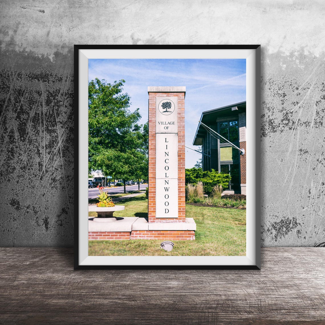 Lincolnwood Illinois Unframed Chicagoland Photography Print Chicago Suburbs Sign Village Of Lincolnwood Illinois Town Sign