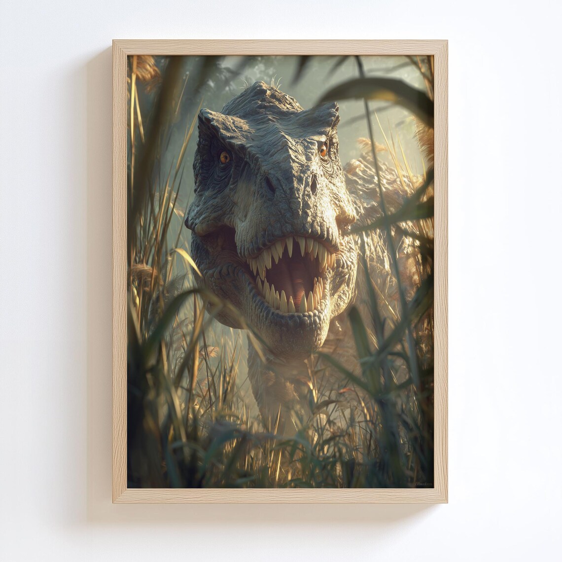 T-Rex In Jungle, Jurassic Dinosaur Poster