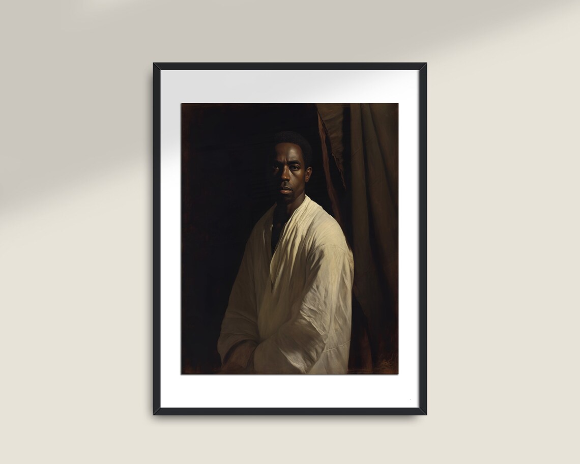 Black People Vintage Portrait Art, Dark Academia - Image 2