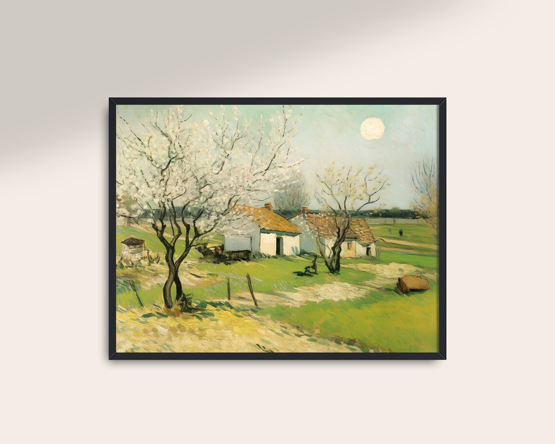 Van Gogh Botanical Landscape Vintage Art Print - Image 3